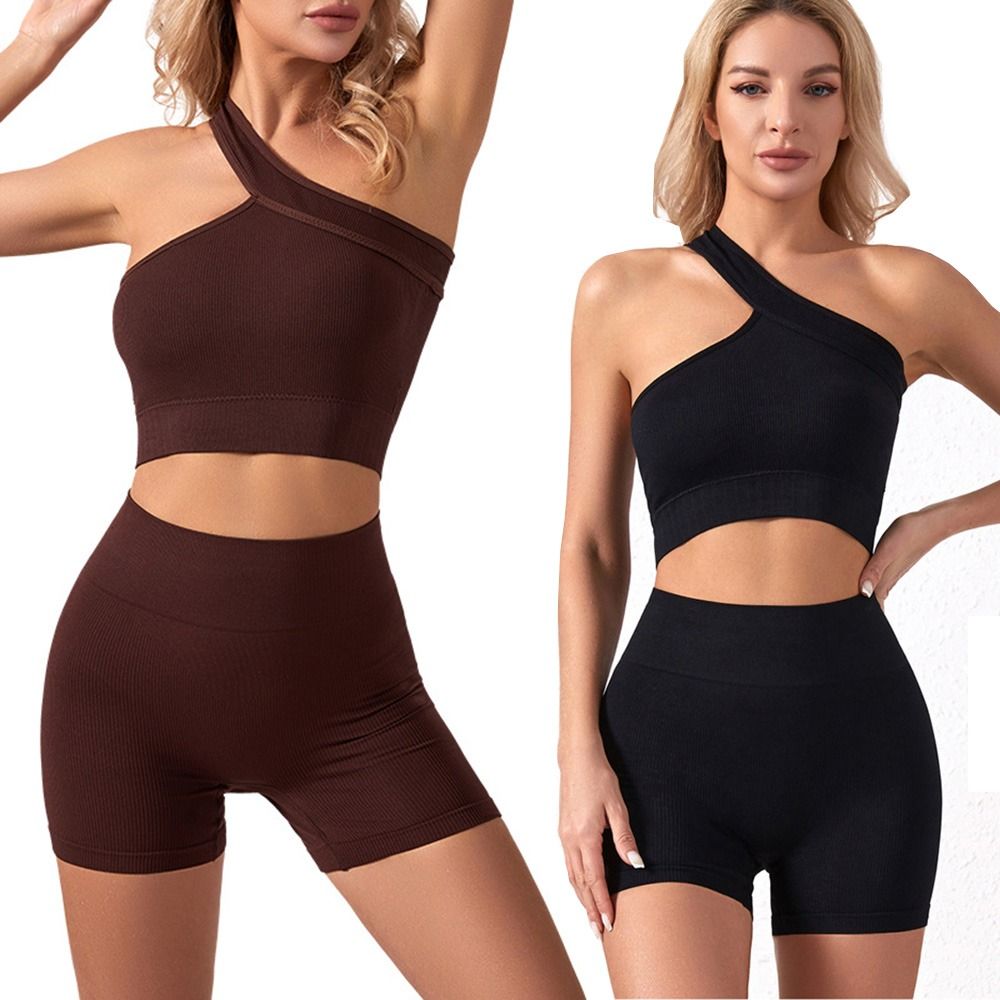 Tank Top Ribbed - 2 шт. повседневных бесшовных женских спортивных
