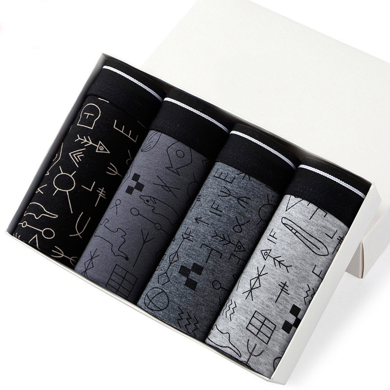 4 шт., мужские хлопковые трусы – обзор и цена Boxer Brief Pack Cotton