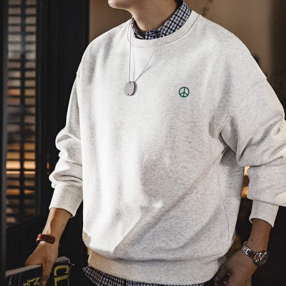 Maden Повседневная серая толст – обзор и цена Undershirt Crew Neck